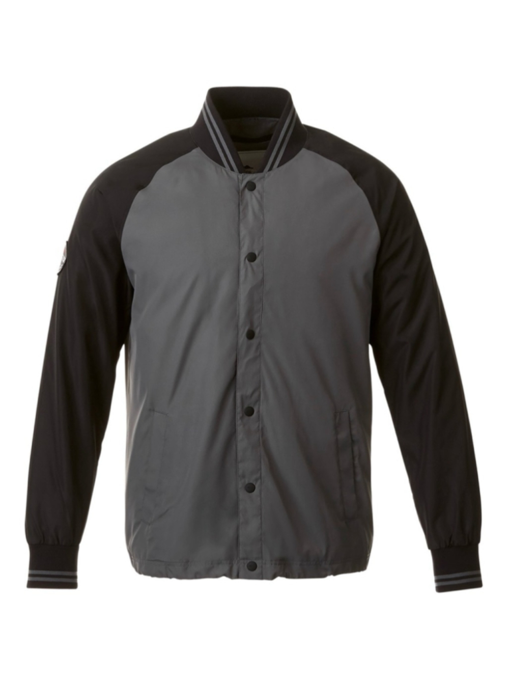 Roots Bomber Jacket Size Large Black Grey
